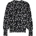 thumbnail image 2 of Suéter Cheetah Rebecca Taylor para mujer negro XS, 2 of 2