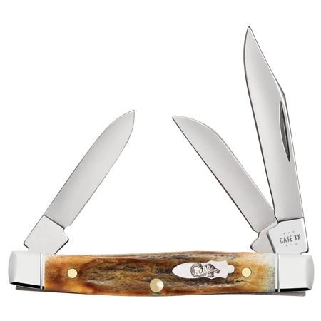 Case XX Knives Shot Show Small Stockman Burnt Stag Stainless Pocket Knife