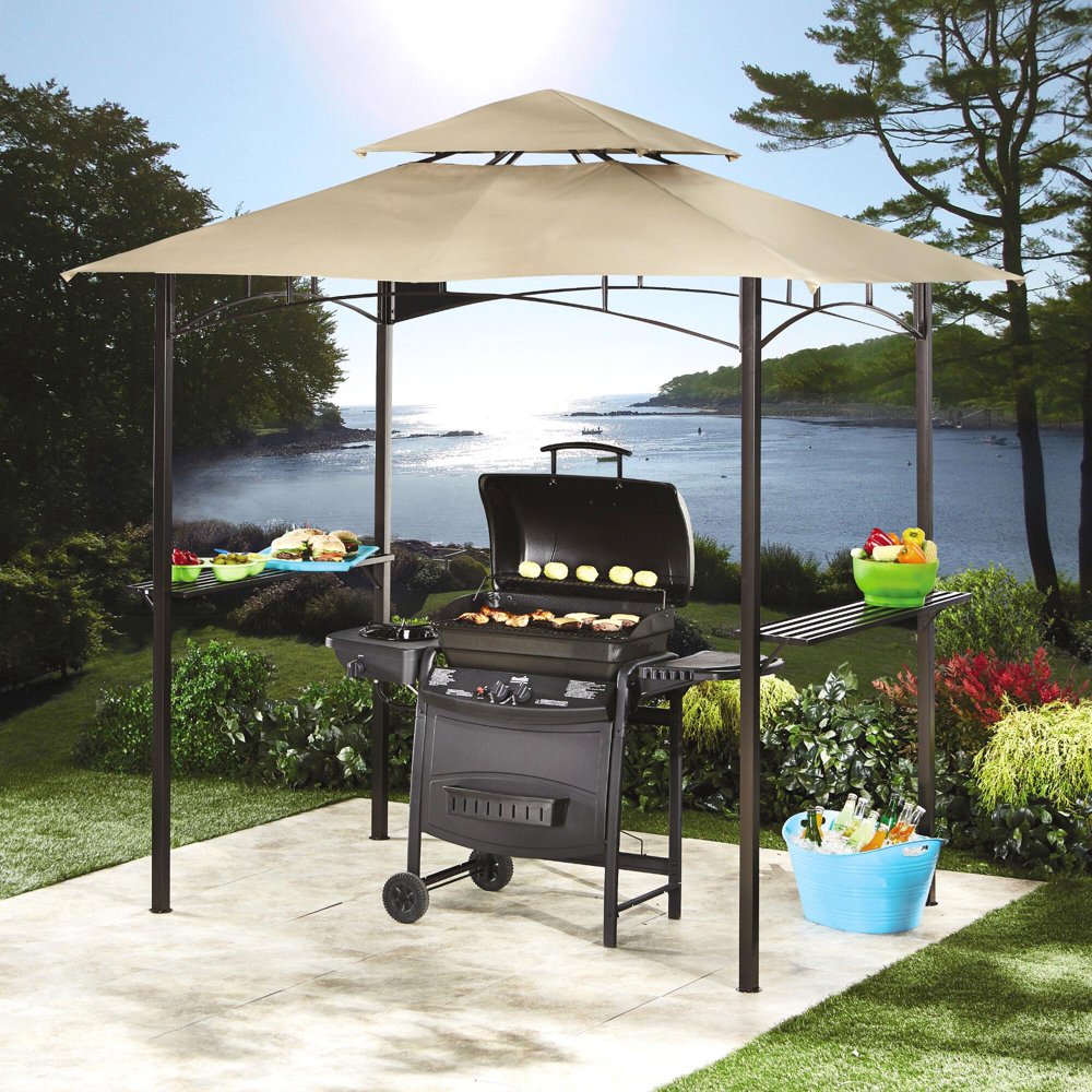 Garden Winds Replacement Canopy for the Grill Gazebo with Solar Lights