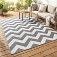 thumbnail image 2 of Outsunny Tapis Extérieur Réversible pour VR, Tapis de Sol de Patio 4 Pieds x 6 Pieds, Gris et Blanc, 2 of 10