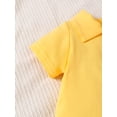 thumbnail image 6 of Mikrdoo Newborn Boys Outfits Summer Solid Color Turn-down Collar Romper Tops Plaid Suspender Pants 2Pcs Clothes,As Gift, 6 of 10