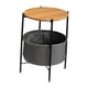 thumbnail image 1 of Mesa auxiliar redonda, mesa de centro, mesa de bebidas minimalista, mesita de noche pequeña, mesa auxiliar para espacios pequeños, sofá, oficina en Gris oscuro, 1 of 8