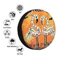 thumbnail image 4 of Rateoe Halloween Flamingos Pattern Tire Cover Wheel Protectors Weatherproof Wheel Covers Universal Fit for Trailer Rv SUV Truck Camper Travel Trailers Accessories-17 inch, 4 of 6