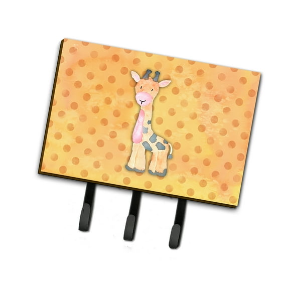 Carolines Treasures BB7373TH68 Polkadot Griaffe Watercolor Leash or Key Holder Triple Hook multicolor