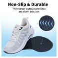 thumbnail image 6 of Womens Walking Shoes with Arch Support Orthotic Sneakers for Plantar Fasciitis Heel and Foot Pain Relief Tennis WhiteGrey Size 7, 6 of 7