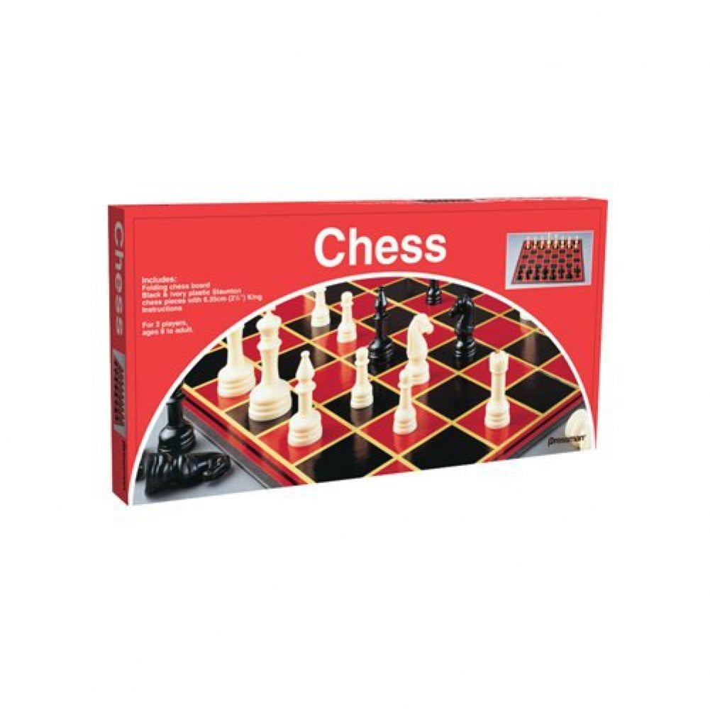 with Folding Board and Full Size Chess Piec Family Classics Chess by Pressman 