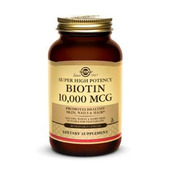 Solgar Biotine 10 000 mcg 60 Gélules Végétales