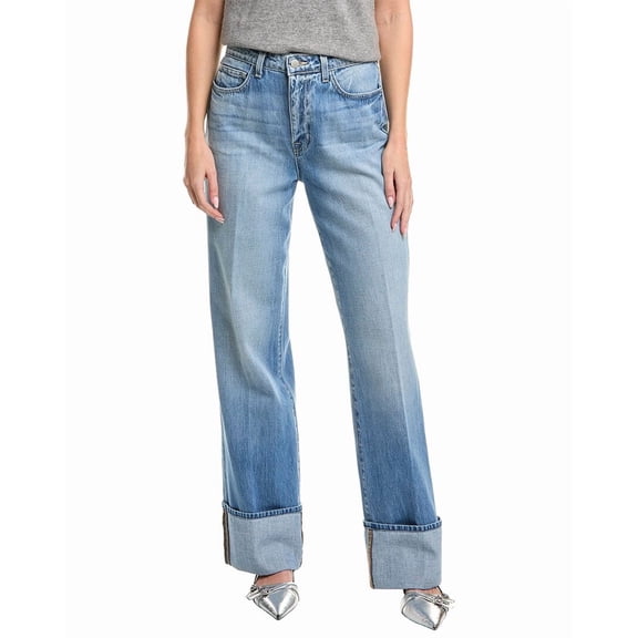 L’AGENCE womens Miley Ultra High-Rise Wide Leg Cuff Jean, 34