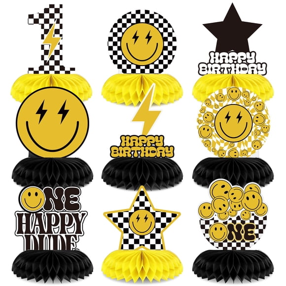 Decoración para fiesta de primer cumpleaños de Outus One Happy Dude (9 unidades)
