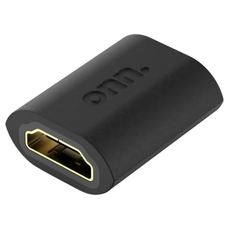 onn. HDMI a to HDMI a F/F Coupler Female to Female Adapter, Black