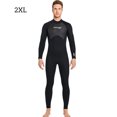 thumbnail image 3 of Eigraketly Traje de buceo de 3mm, Material de nailon, buena elasticidad, traje de baño de una pieza de estilo de manga larga, traje de neopreno con ribete Deportes acuáticos Hombres Negro XXL Eigraketly OD020682-05, 3 of 6