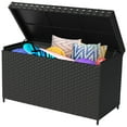 thumbnail image 2 of Uforic 230 Gallon Large Wicker Deck Box,Waterproof Outdoor Toy Storage Boxes - Black, 2 of 9