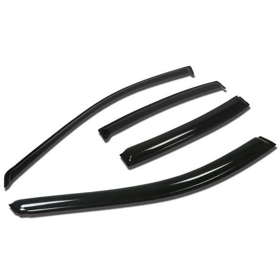 DNA Motoring WVS-120 For 2004 to 2009 Acura TL UA6 / 7 4pcs Window Vent Visor Deflector Rain Guard (Dark Smoke) 05 06 07 08