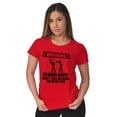 thumbnail image 4 of Warning To Avoid Injury Funny Cartoon Womens Slim Fit Graphic Tee Brisco Brands M, 4 of 5