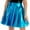 Light Blue, variant on Miqool Women's Shiny Metallic Wet Look Stretchy Flared Pleated A-Line Mini Skater Skirt for Cocktail Party Club Night Out