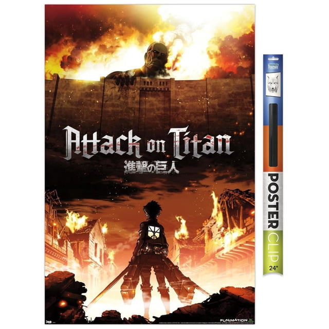 Attack on Titan - Fire Wall Poster, 22.375" x 34"