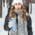 thumbnail image 3 of Costway 22 oz Double Wall Insulated Water Bottle Stainless Steel w/ 2 Lids & Straw, 3 of 10