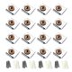 thumbnail image 1 of Frameless Mirror Fixing Clip Picture Fixing Clip Square Mirror Mounting Clips with Hollow Wall Anchors & Screws Tools, 1 of 4