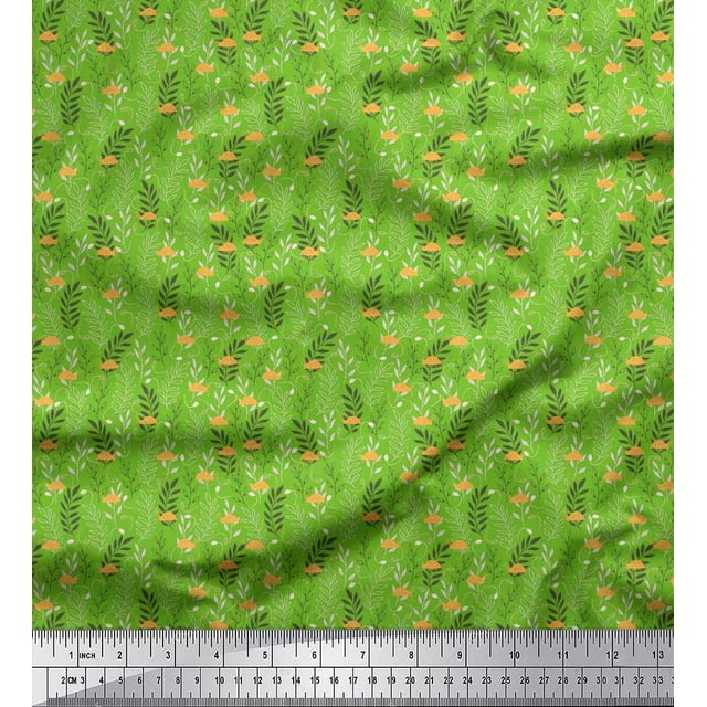 Soimoi Cotton Poplin Fabric Moroccan,Stripe & Beetle Insects Fabric Prints by Yard 42 Inch Wide