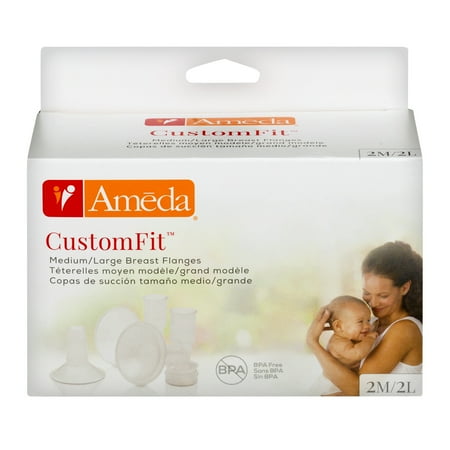 - Ameda Custom Fit Breast Flanges Medium/Large - 4 CT4.0 CT