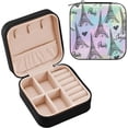 thumbnail image 2 of SKYSONIC Eiffel Tower Leather Jewelry Box,Portable Mini Jewelry Case Traveling Jewelry Organizer for Rings Necklaces Bracelets Earrings, 2 of 7
