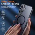 thumbnail image 5 of Magnetic for Samsung Galaxy S24 FE Case, [Military Drop Protection] [Anti-Fingerprint] Slim Translucent Matte Back Durable Cover for Samsung Galaxy S24FE 6.7”-Black, 5 of 13