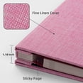thumbnail image 3 of Álbum de fotos HoneyTolly, funda autoadhesiva de lino, 60 páginas, color rosa, 3 of 6