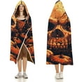thumbnail image 3 of Halloween Wearable Blanket Cozy Hooded Blanket Pumpkin Throw Cloak Wrap for Men Women Gifts, 3 of 6