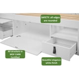 Free Shipping! Memomad Bali Storage Platform Sturdy Modern Bed Frame with Drawers & More (Twin Size, White Wood) - Walmart.com - Walmart.com