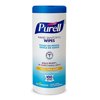 PURELL 911112EA Premoistened Hand Sanitizing Wipes, Cloth, 5 3/4-Inch x 7-Inch, 100/Canister