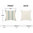 thumbnail image 5 of Aqua Teal Mustard Yellow Outdoor Pillow Covers 16 x 16 Inch, Beige Polka Dots Striped Decor Throw Pillows for Couch Bed, Boho Modern Farmhouse Decorative Pillowcase Linen Cushion Cover Set of 2, 5 of 5