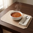 thumbnail image 2 of Unique Bargains 4Pcs Faux Leather Table Decor Placemats Milk Tea 17.7x11.8inch, 2 of 6