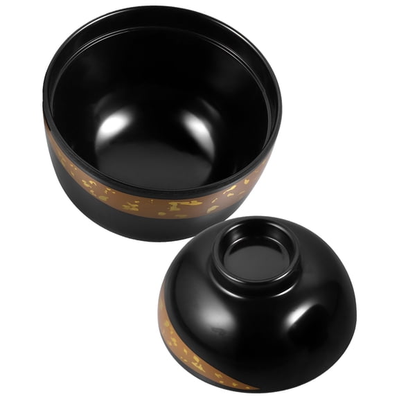 CIMAXIC Japanese Style Soup Bowl mine Heat-resistant Lidded Food Bowl 1Pack
