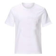 thumbnail image 5 of PATLOLLAV Summer Shirts Womens Casual Solid O-Neck Pullover Blouse Short Sleeve Tops, 5 of 6