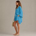 thumbnail image 6 of Linen Set Women Summer Spring 3 Piece Lounge Sets Cardigan Matching Tank Tops and Wide Leg Casual Vacation Outfits Blue S, 6 of 6