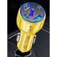 thumbnail image 3 of Adaptador encendedor cigarrillos 5 puertos 75W s Durable 3USB+Type-C PD QC3.0 para iPhone, 3 of 9