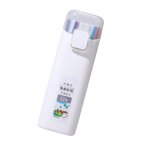 Misright Erasable Colored Pencils Non Sharpening For Kid Art Project 3.0MM Refillable