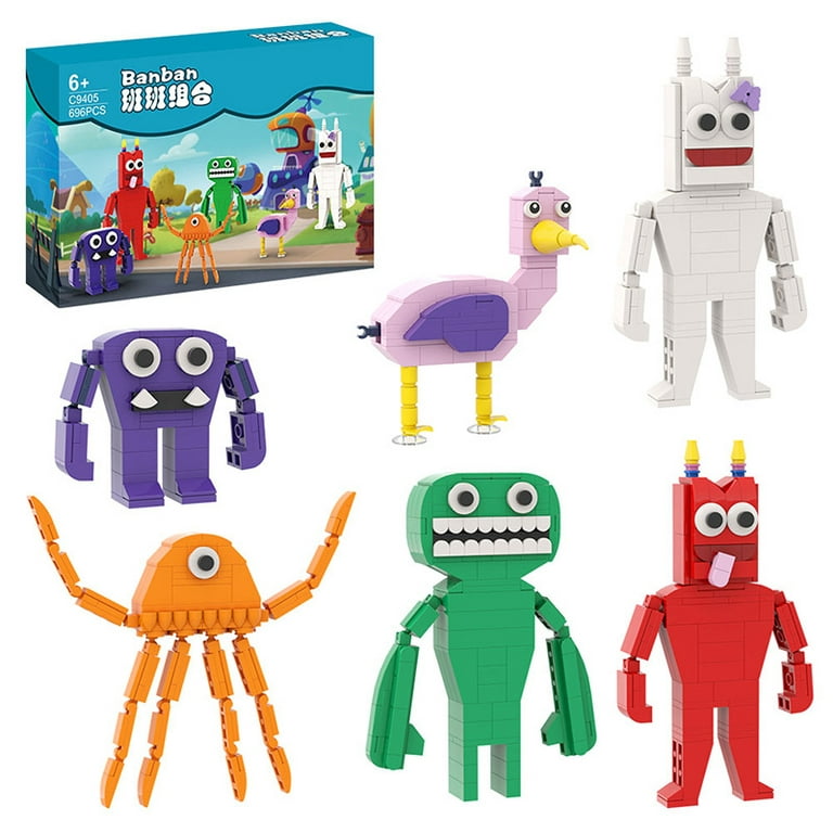 Banban Building Blocks Set,Garden Monster Character Action Figure Building  Block Toy, Popular Puzzle Escape Game Toys,Great Gift for Kids Friends Game  Fans 