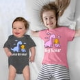 thumbnail image 3 of Aideaone Big Sister Little Brother Matching Outfits Set Toddler Girls T-Shirt ＆ Newborn Baby Boys Bodysuit Short Sleeve Sibling Clothes Set, 3 of 6
