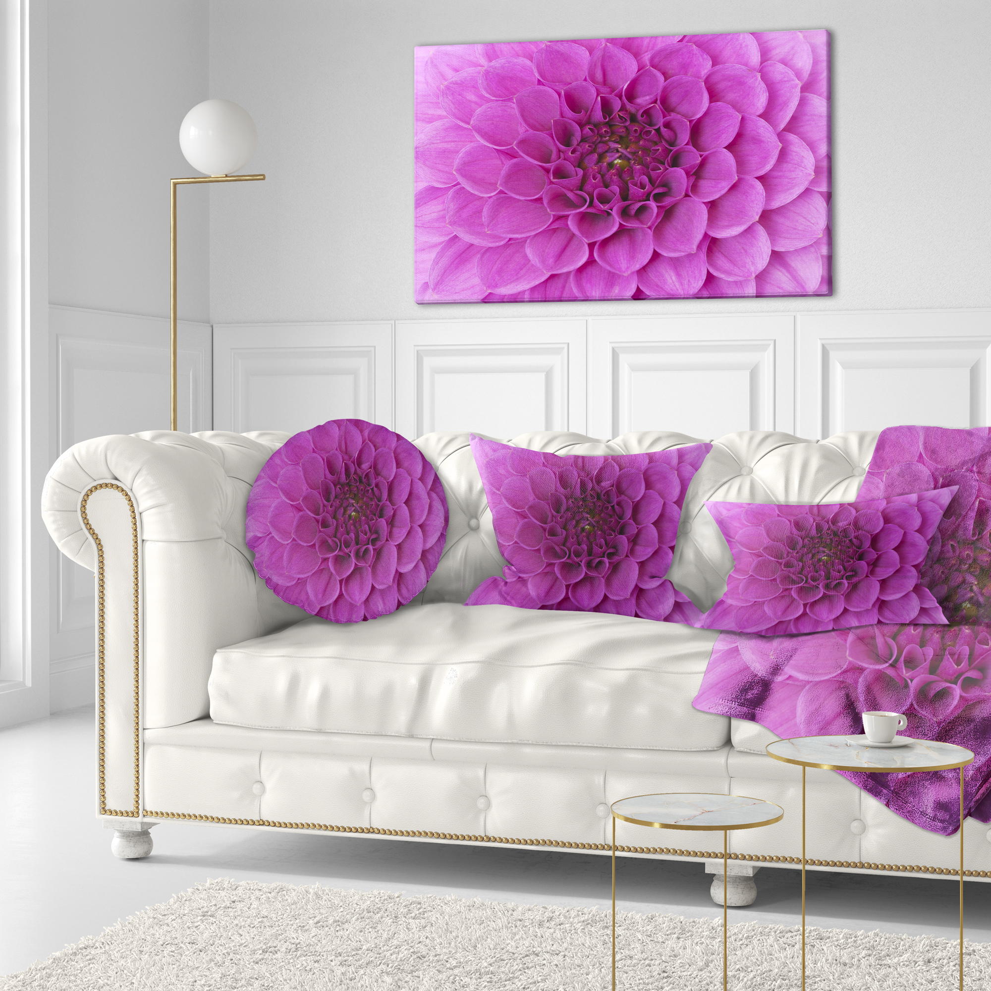 Designart 12" x 20" Purple Polyester Throw Pillow