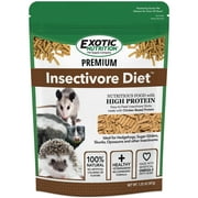 Exotic Nutrition Premium Insectivore Diet (2.5 lb) - Healthy Nutritious Chicken Based High Protein Pellet Diet - for Sugar Gliders, Hedgehogs, Opossums, Skunks & Othe