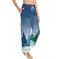 thumbnail image 2 of Xecao Christmas Trees Women's Straight Lounge Pajama Pants: The Epitome of Relaxed Sleepwear, 2 of 9