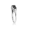 thumbnail image 4 of 2 1/3ct Treated Black Diamond Three Stone Ring 14K White Gold, 4 of 4