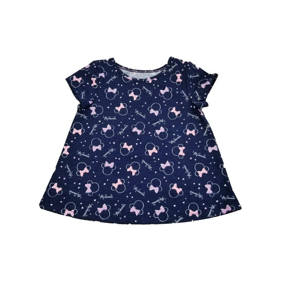 Disney Infant Girls Minnie Mouse Navy Blue Tee Shirt Tunic Style Top 18M