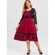 thumbnail image 2 of Vestido de capa de encaje de encaje más grande Rosegal Vestidos casuales de talla grande, 2 of 5