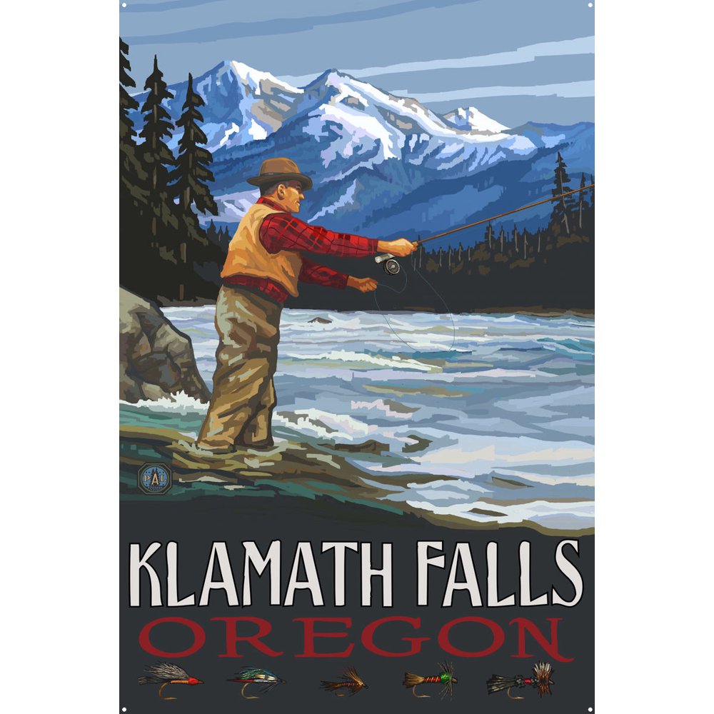 Klamath Falls Oregon Metal Art Print by Paul A. Lanquist (24" x 36")