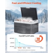 VEVOR Portable Car Refrigerator 42 Qt, 12V Portable Freezer with Single Zone, 12/24V DC & 110-240V AC Electric Cooler with -4℉-68℉ Cooling Range, for Car Truck Vehicle RV Boat Outdoor & Home use