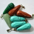 thumbnail image 3 of K-KED Wholesale 50pcs/lot Assorted natural stone faceted drop rhombus Charm pendants, 3 of 3