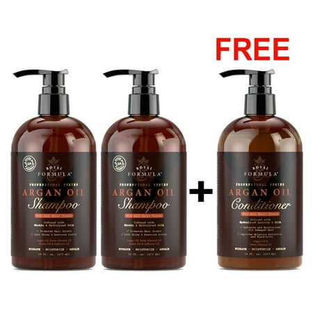 Buy 2 Argan Oil Shampoo - Get FREE Conditioner (3 X 16 oz/473 (Best Argan Oil Shampoo And Conditioner)