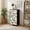 Color-6, variant on 4 Drawer Vertical Storage Dresser Dinosaur Watercolor cartoon dino Surface palm trees with Wood Top Fabric Pull Drawers